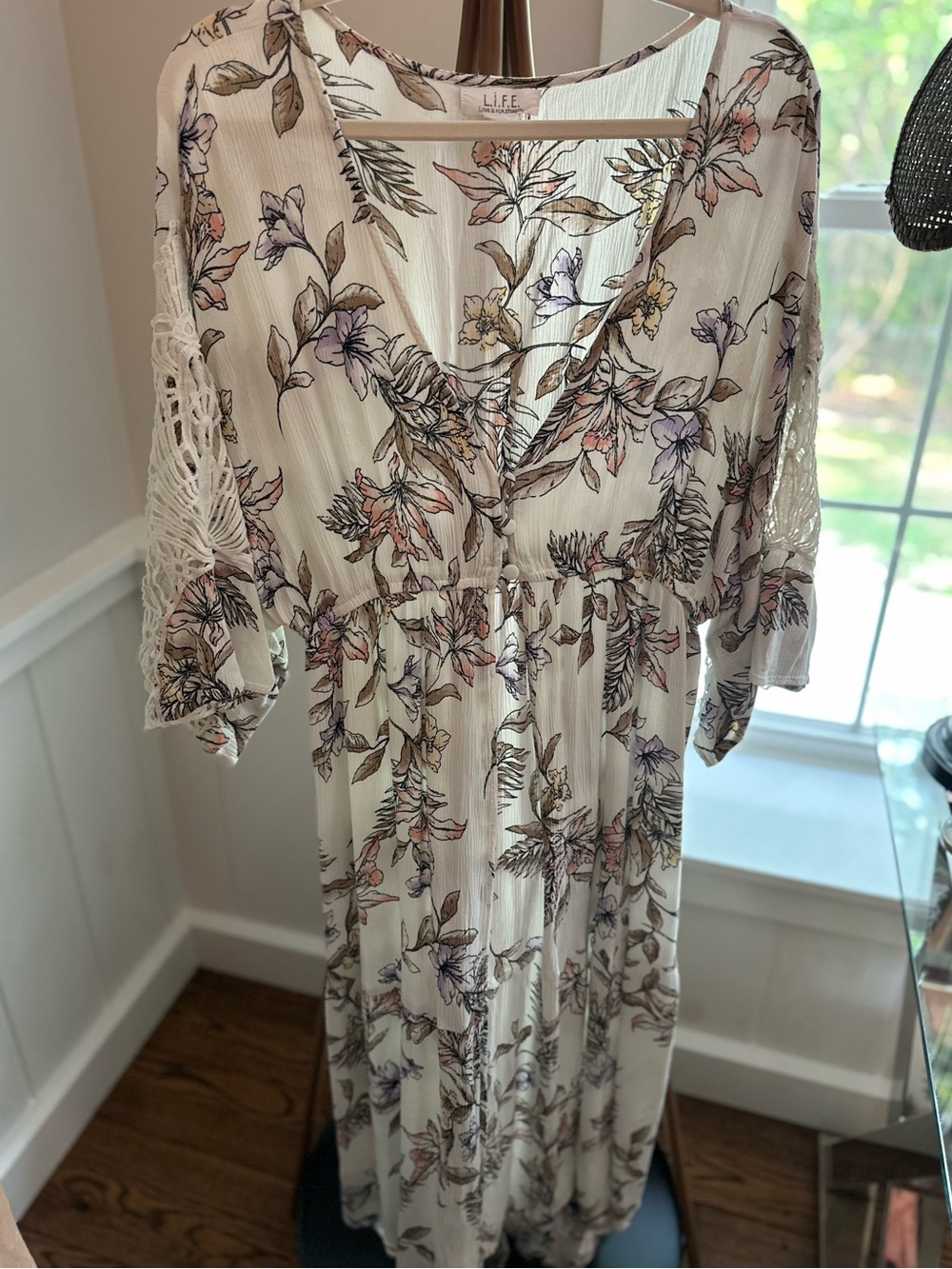 L.I.F.E. Floral Maxi Kimono